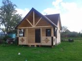 Строительство бани из проф.бруса 5*5