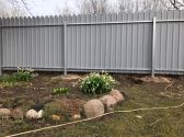 Оценкованные столбы под профлист fence