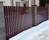 Установка штакетника (забор)