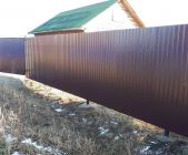 Установка забора из профнастила