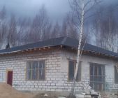 Строительство вальмы с покрытием гибкой черепицы