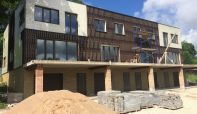 Устройство вентилируемого фасада из деревянных 3д панелей